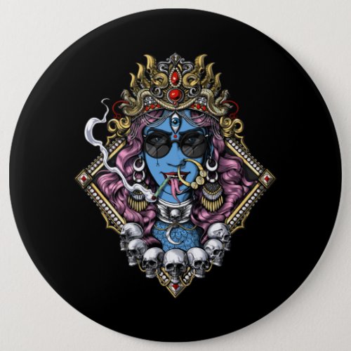 Kali Hinduism Goddess Button