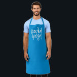 Kali Orexi Greek blue Apron<br><div class="desc">Whether you're in the church kitchen for the Greek food festival or cooking a feast at home, this Grecian blue apron with white Greek type is perfect for every Greek chef. The words καλή όρεξη (pronounced "kali orexi, meaning the equivalent of bon appetite") are written in modern brushy Greek type....</div>