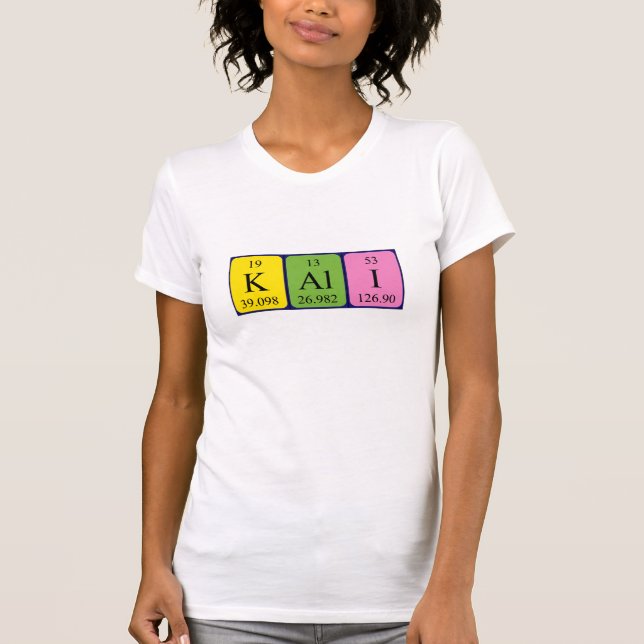 Kali periodic table name shirt (Front)