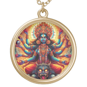 Kali The Dark Goddess Gold Plated Necklace