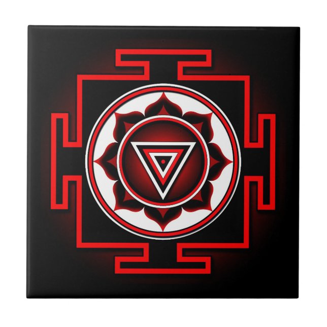 Kali Yantra Ceramic Tile (Front)