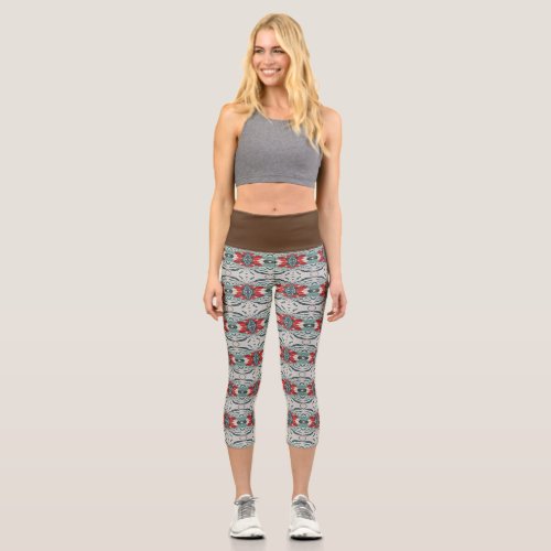 Kalider magic pattern capri leggings