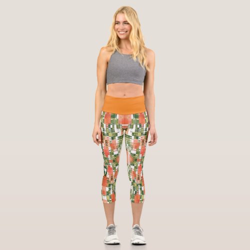 Kalider magic pattern capri leggings