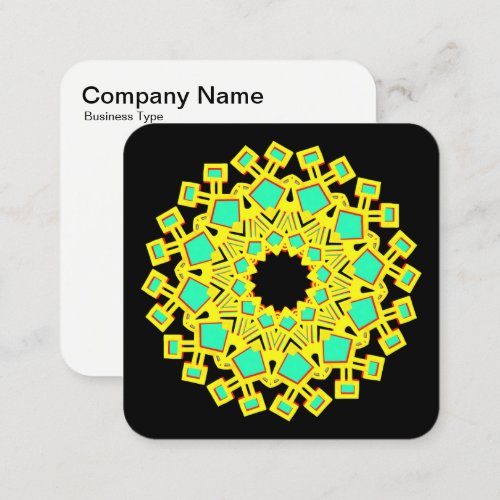 Kaliedoscope Motif Square Business Card