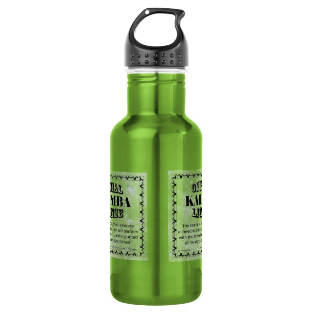 Kalimba License Stainless Steel Water Bottle (Front)