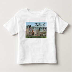 Kalispell, Montana - Large Letter Scenes Toddler T-shirt