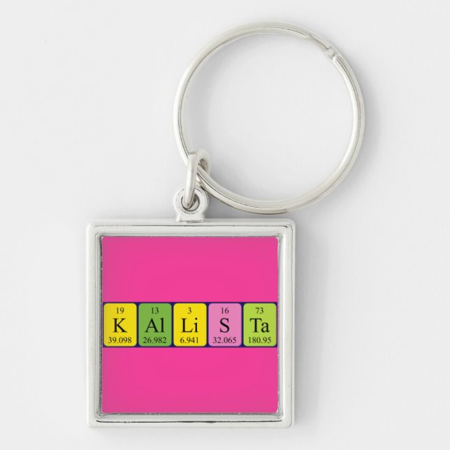 Kallista periodic table name keyring (Front)