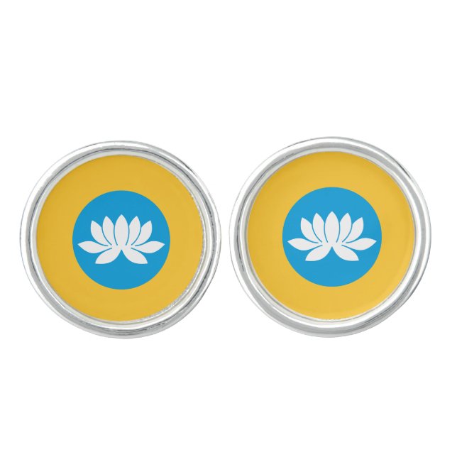 Kalmykia Flag Cufflinks (Front)