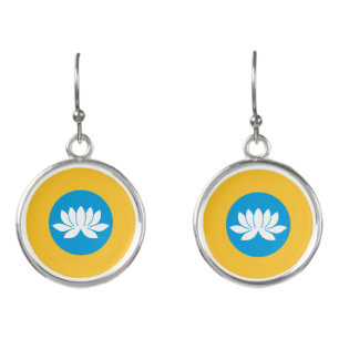 Kalmykia Flag Earrings