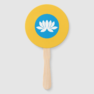 Kalmykia Flag Hand Fan