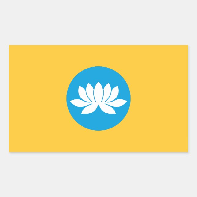 Kalmykia Flag Rectangular Sticker (Front)