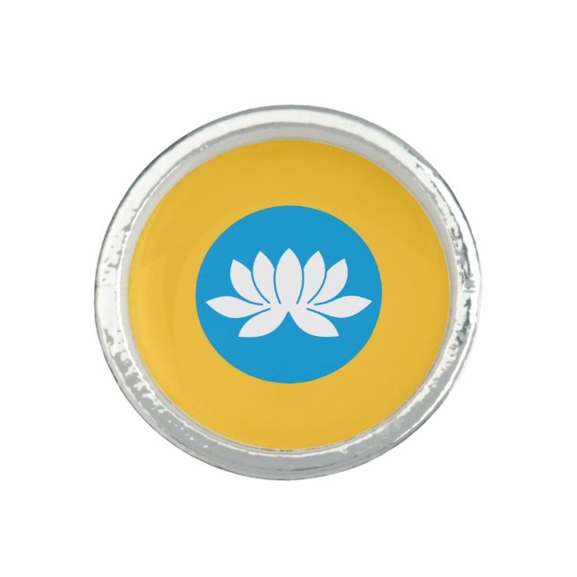 Kalmykia Flag Ring (Front)