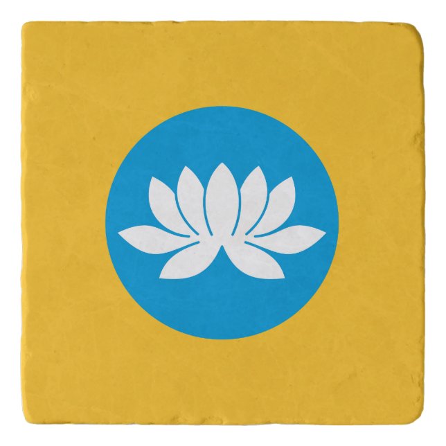 Kalmykia Flag Trivet (Front)