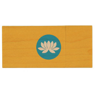 Kalmykia Flag Wood Flash Drive