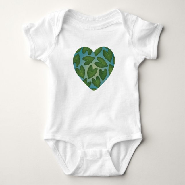 Kalo Heart Baby Outfit Bodysuit (Front)