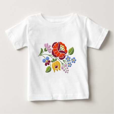 Kalocsa Embroidery - Hungarian Folk Art Baby T-shirt