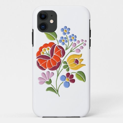 Kalocsa Embroidery _ Hungarian Folk Art iPhone 11 Case