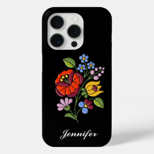 Kalocsa Embroidery - Hungarian Folk Art iPhone 15 Pro Case