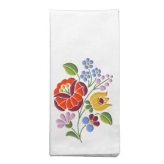 Kalocsa Embroidery - Hungarian Folk Art Cloth Napkin