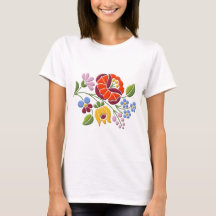 Kalocsa Embroidery - Hungarian Folk Art T-Shirt