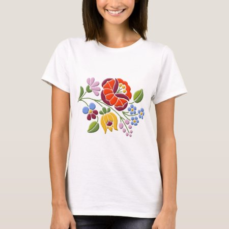 Kalocsa Embroidery - Hungarian Folk Art T-shirt