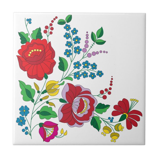 Kalocsa Embroidery Tile (Front)