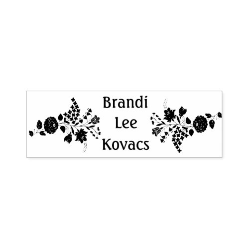 Kalocsa Flower Motif Self_inking Stamp