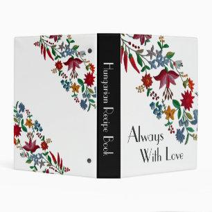 Kalocsa Flowers Cookbook  Mini Binder