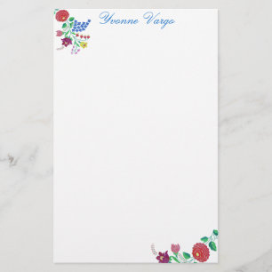 Kalocsai Flower Stem Stationery