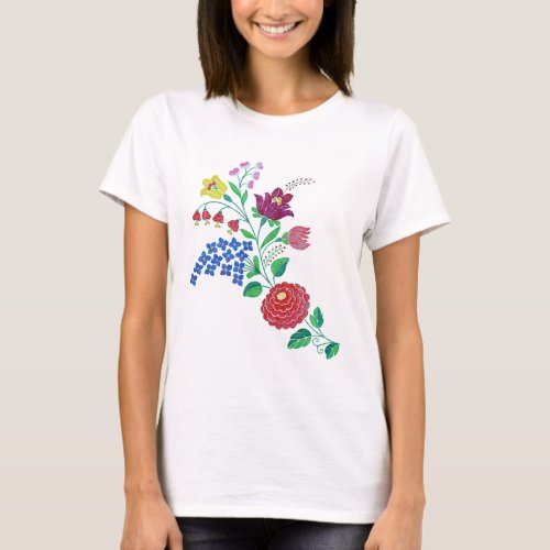 Kalocsai Flower Stem T_Shirt