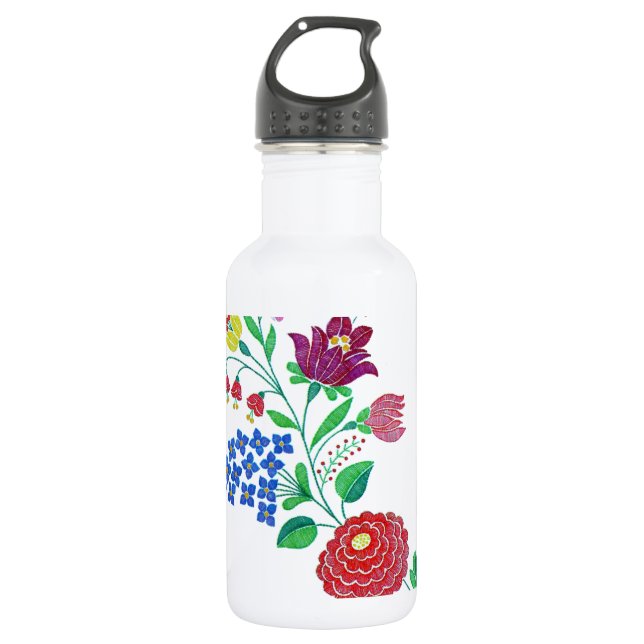 Kalocsai Flower Stem Water Bottle (Front)