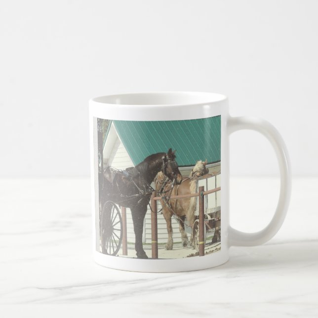 Kalona Amish Horses Coffee Mug (Right)