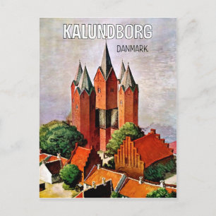 Kalundborg castle, Denmark. Vintage travel poster Postcard