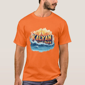 "Kalyan Amusement Park" Logo – Vibrant Wave Design T-Shirt
