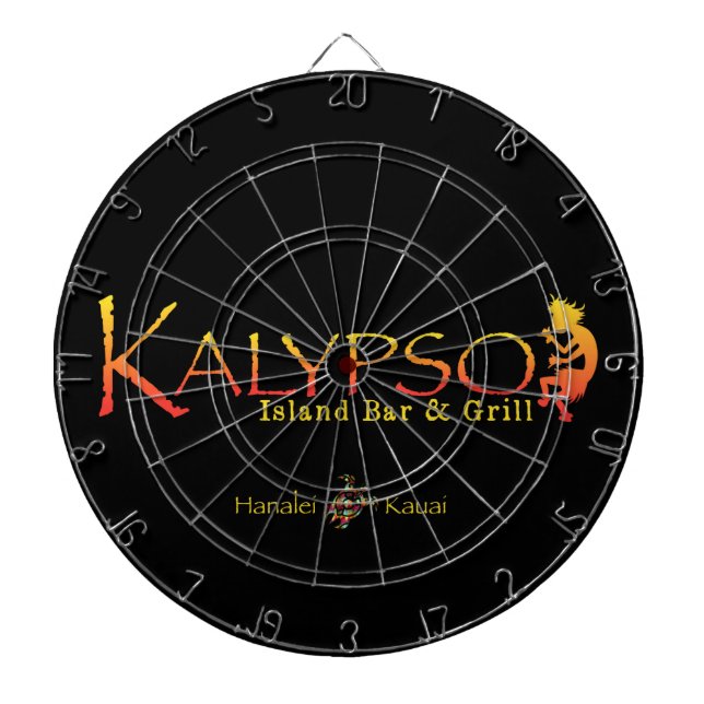 Kalypso Colorful Logo With Rainbow Sea Turtle Dart Board (Front)