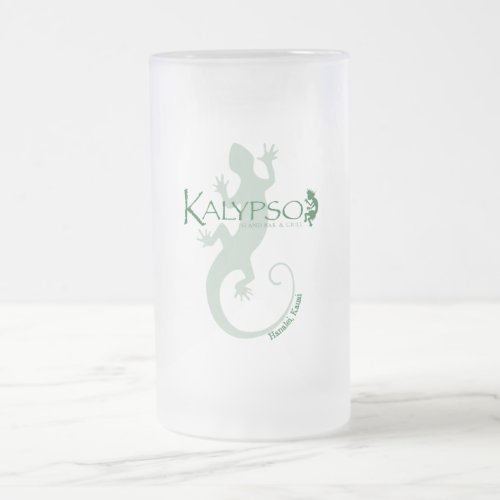 Kalypso Gecko Frosted Glass Beer Mug