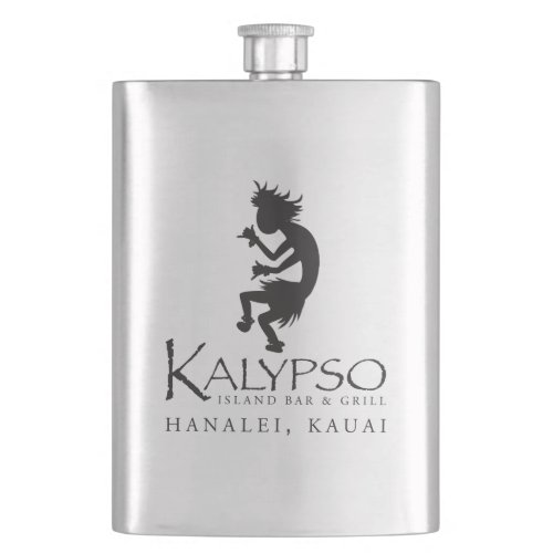 Kalypso Kane Logo in Black Hip Flask