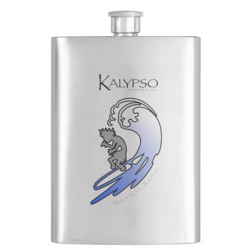 Kalypso Kane Surfing in Blue Flask