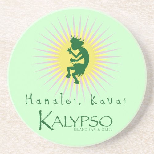 Kalypso Kane Yellow Sunburst Drink Coaster
