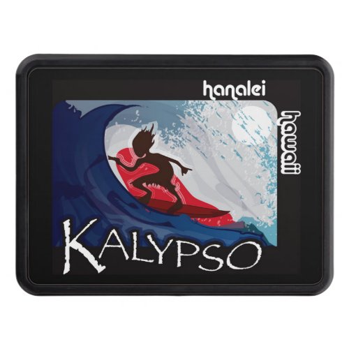 Kalypso Surfing Dude on a Wave Trailer Hitch Cover