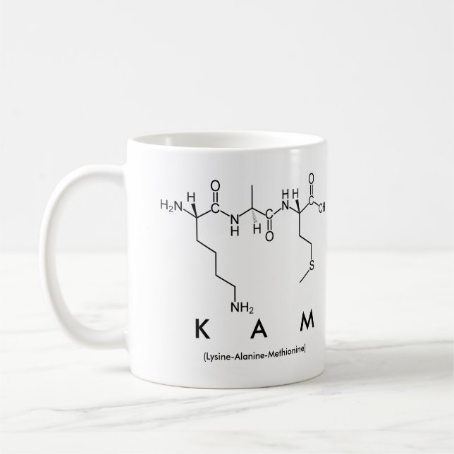 Kam peptide name mug (Left)