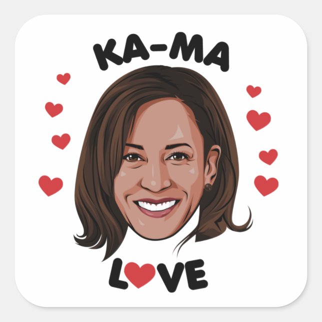 KAMA-LOVE SQUARE STICKER (Front)