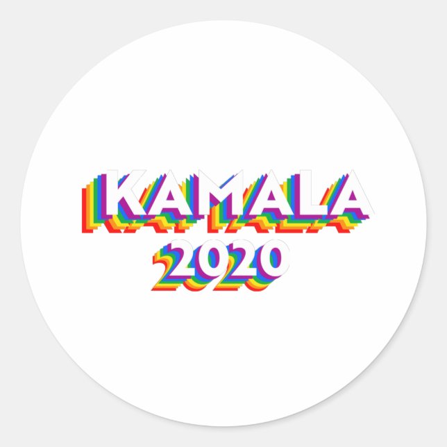 Kamala 2020 Retro Pride Classic Round Sticker (Front)