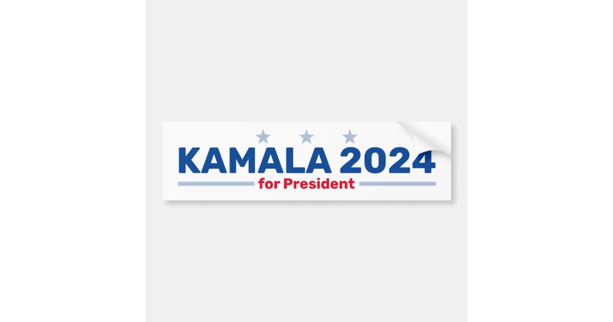 Kamala 2024 bumper sticker Zazzle