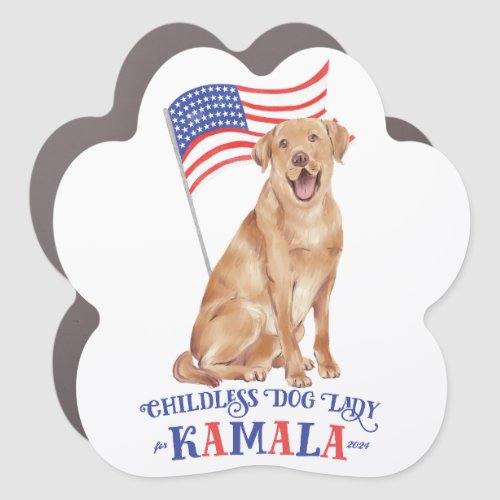 Kamala 2024 Childless Dog Lady Vote Car Magnet