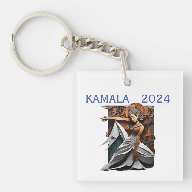Kamala 2024 for President Thunder_Cove  Keychain (Front)