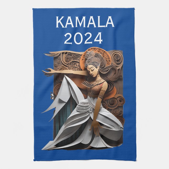 Kamala 2024 for President Thunder_Cove  Kitchen Towel (Vertical)