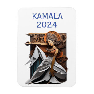 Kamala 2024 for President Thunder_Cove Magnet