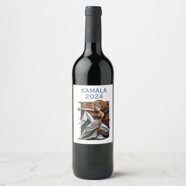 Kamala 2024 for President Thunder_Cove  Wine Label (Front)
