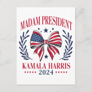 Kamala 2024 Indian Black Queen Melanin Sista Shopp Holiday Postcard